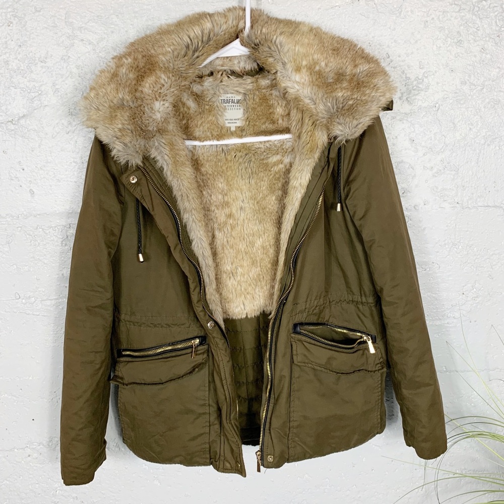 Zara fur Parka Jacket